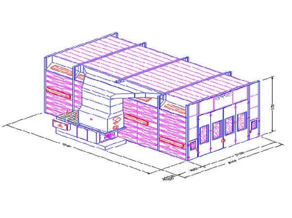 Cabina Pintado Secado Industrial Modelo HP-VI10