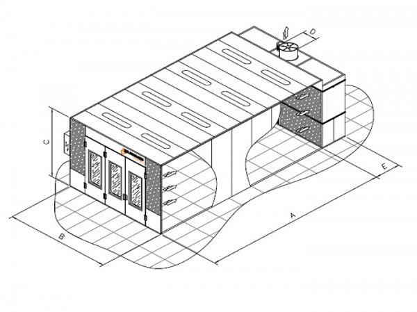 Cabina Semivertical depresión Modelo HPSVD7